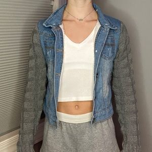 Sweater jean jacket